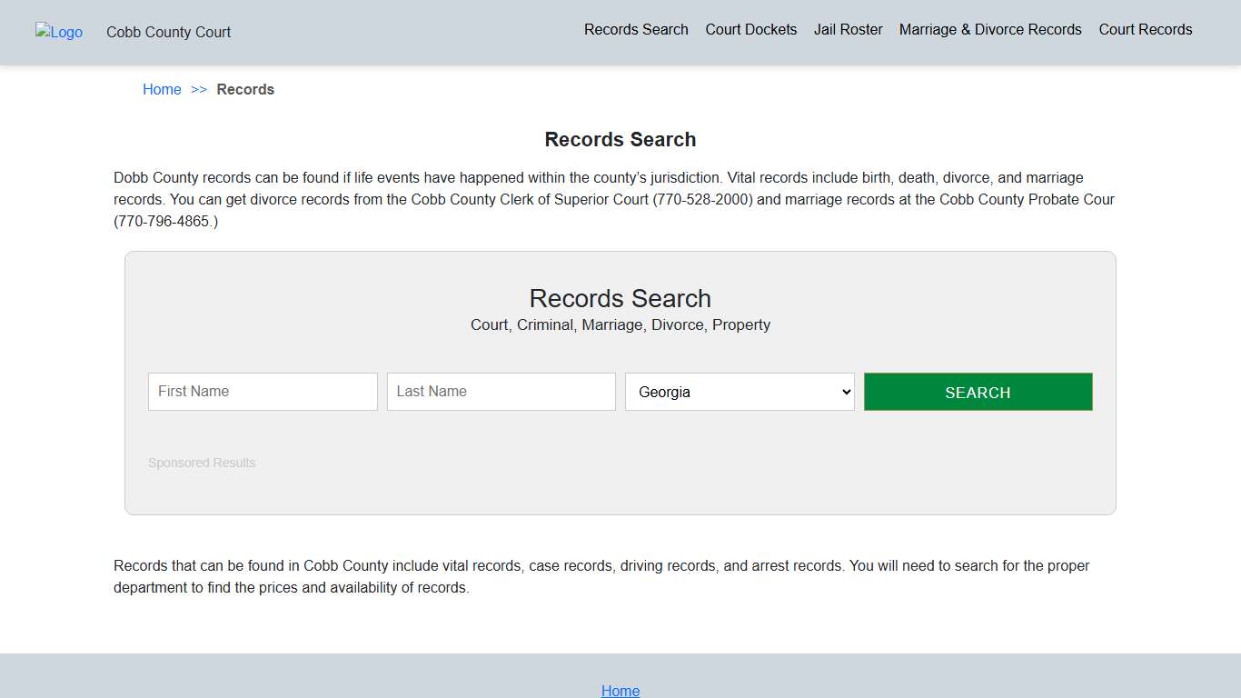 Records Search | Cobb County GA Court