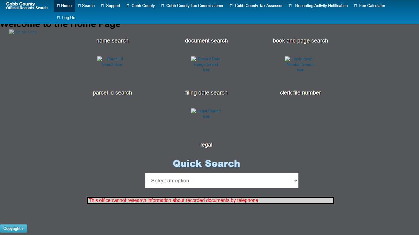 Landmark Web Home Page